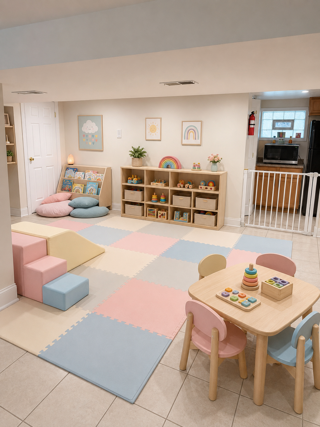 Toddler activity and snack area